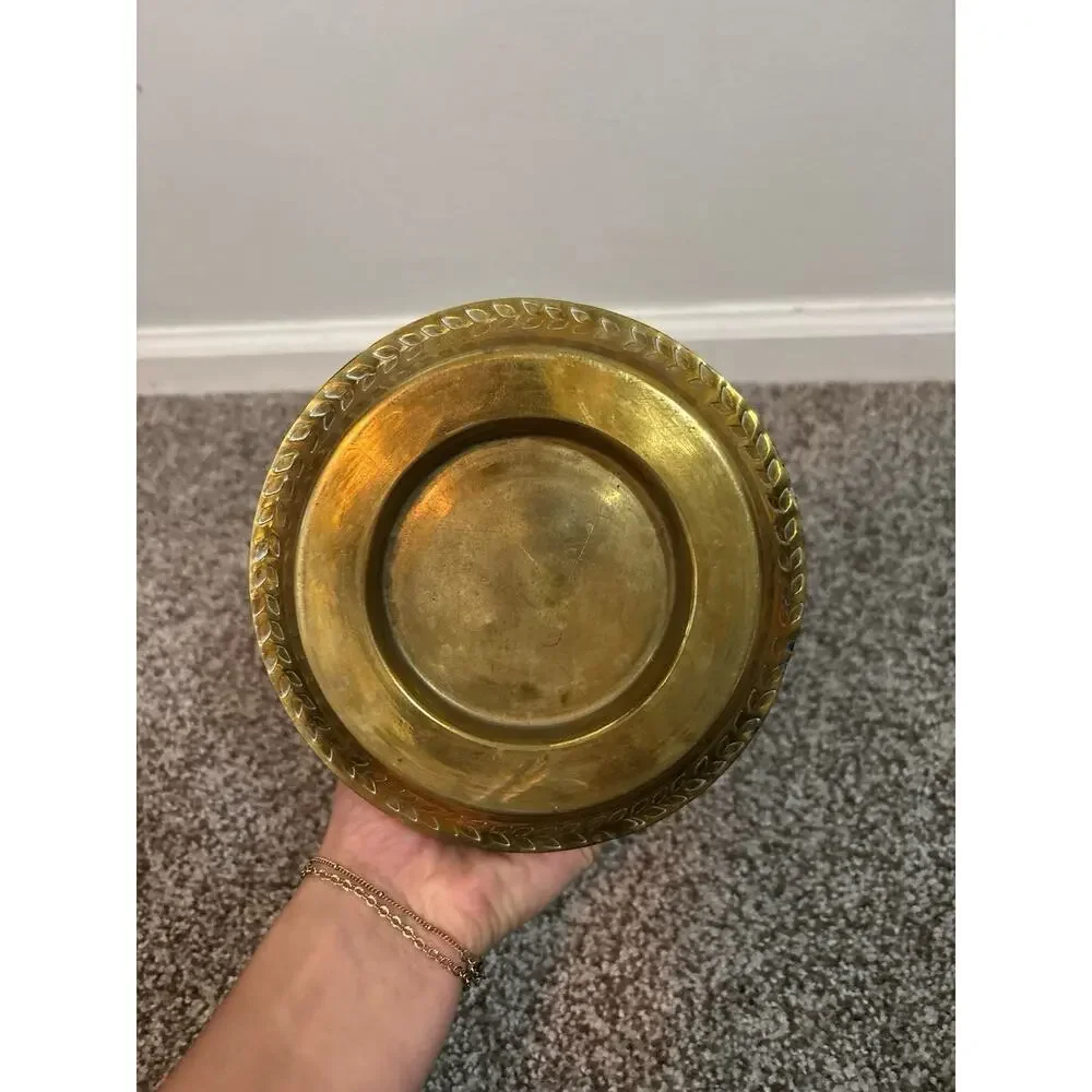 Vintage Brass Turkish Arabic Candle Lantern Incense Holder Pierced Metal